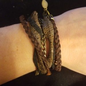 Leather wrap bracelet